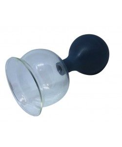 Ventosa de pera con Campana de Cristal D.: 6 cms.